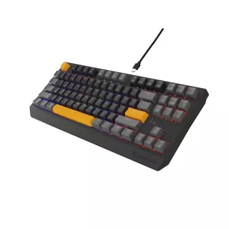 Genesis herní klávesnice THOR 230/TKL/RGB/Outemu Red/Drátová USB/US layout/Anchor Positive Šedá