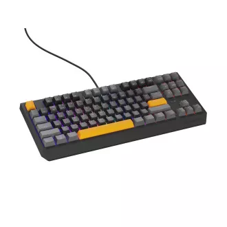 Genesis herní klávesnice THOR 230/TKL/RGB/Outemu Red/Drátová USB/US layout/Anchor Positive Šedá
