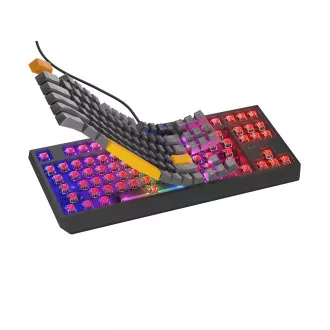 Genesis herní klávesnice THOR 230/TKL/RGB/Outemu Red/Drátová USB/US layout/Anchor Positive Šedá