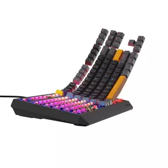 Genesis herní klávesnice THOR 230/TKL/RGB/Outemu Red/Drátová USB/US layout/Anchor Positive Šedá