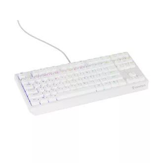 Genesis herní klávesnice THOR 230/TKL/RGB/Outemu Brown/Drátová USB/US layout/Bílá