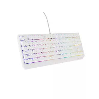 Genesis herní klávesnice THOR 230/TKL/RGB/Outemu Red/Drátová USB/US layout/Bílá