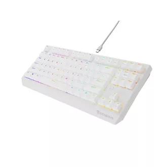 Genesis herní klávesnice THOR 230/TKL/RGB/Outemu Red/Drátová USB/US layout/Bílá