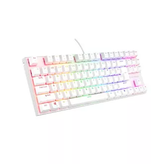 Genesis tichá herní klávesnice THOR 303/TKL/RGB/Outemu Peach Silent/Drátová USB/US layout/Bílá