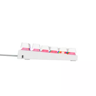 Genesis tichá herní klávesnice THOR 303/TKL/RGB/Outemu Peach Silent/Drátová USB/US layout/Bílá