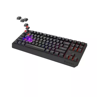 GENESIS herní klávesnice THOR 230/TKL/RGB/Outemu Red/Bezdrátová USB + Bluetooth/US layout/Černá