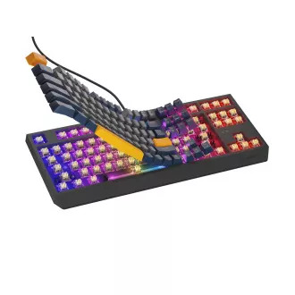 GENESIS herní klávesnice THOR 230/TKL/RGB/Outemu Panda/Drátová USB/US layout/Naval Blue Negative