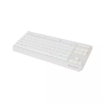 GENESIS herní klávesnice THOR 230/TKL/RGB/Outemu Red/Bezdrátová USB + Bluetooth/US layout/Bílá