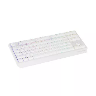 GENESIS herní klávesnice THOR 230/TKL/RGB/Outemu Red/Bezdrátová USB + Bluetooth/US layout/Bílá