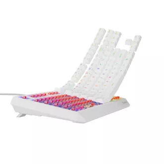 GENESIS herní klávesnice THOR 230/TKL/RGB/Outemu Red/Bezdrátová USB + Bluetooth/US layout/Bílá