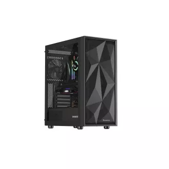 Počítačová skříň Genesis DIAXID 605F/Midi Tower/Transpar./Černá