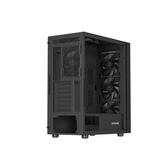 Počítačová skříň Genesis DIAXID 605F/Midi Tower/Transpar./Černá