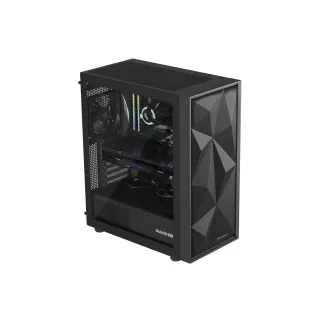 Počítačová skříň Genesis DIAXID 605F/Midi Tower/Transpar./Černá