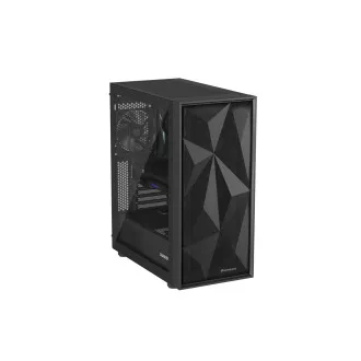 Počítačová skříň Genesis DIAXID 605F/Midi Tower/Transpar./Černá