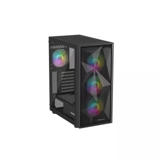 Počítačová skříň Genesis DIAXID 605 ARGB/Midi Tower/Transpar./Černá