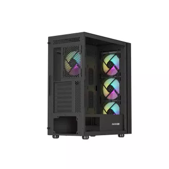 Počítačová skříň Genesis DIAXID 605 ARGB/Midi Tower/Transpar./Černá