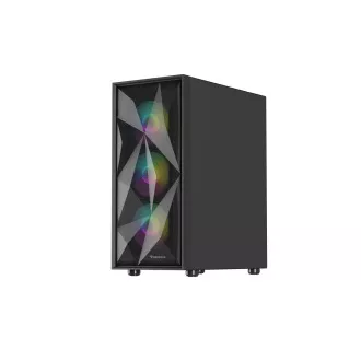 Počítačová skříň Genesis DIAXID 605 ARGB/Midi Tower/Transpar./Černá