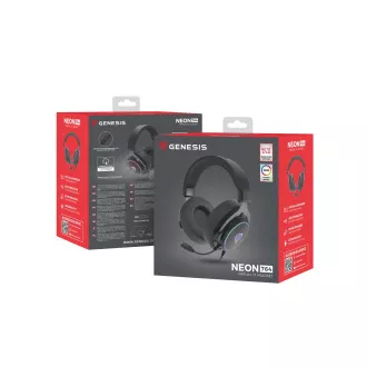 Herní sluchátka s mikrofonem Genesis NEON 764/7.1/USB/Drát/Stand/Černá