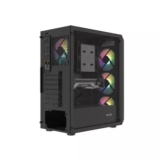 PC skříň Fury SHOBO/Midi Tower/Transpar./Černá