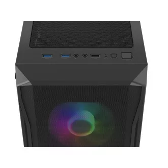 PC skříň Fury SHOBO/Midi Tower/Transpar./Černá