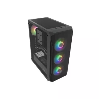 PC skříň Fury SHOBO/Midi Tower/Transpar./Černá