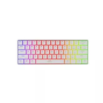 Genesis herní klávesnice THOR 660 G2/Gateron Brown/USB+BT/US layout/Bílá