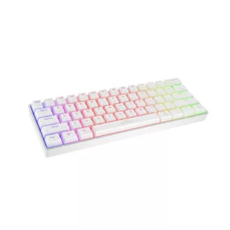 Genesis herní klávesnice THOR 660 G2/Gateron Red/USB+BT/US layout/Bílá
