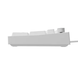 Herní mechanická klávesnice Genesis THOR 404/RGB/Outemu Peach Silent/Drátové USB-A/US layout/Bílá