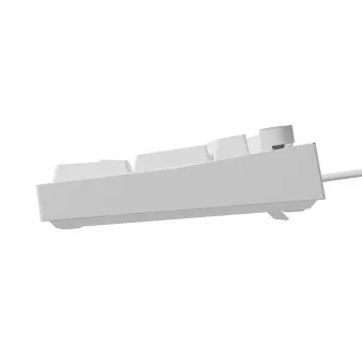 Herní mechanická klávesnice Genesis THOR 404/RGB/Outemu Peach Silent/Drátové USB-A/US layout/Bílá