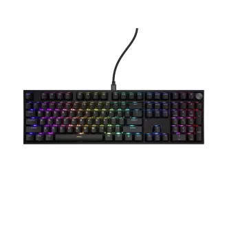 Herní mechanická klávesnice Genesis THOR 404/RGB/Gateron Yellow Pro/Drátové USB-A/US layout/Černá