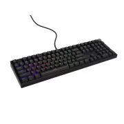 Herní mechanická klávesnice Genesis THOR 404/RGB/Outemu Peach Silent/Drátové USB-A/US layout/Černá