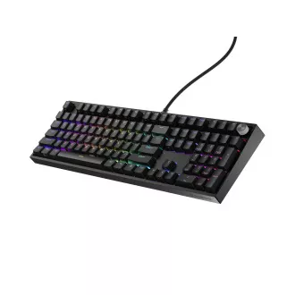 Herní mechanická klávesnice Genesis THOR 404/RGB/Outemu Peach Silent/Drátové USB-A/US layout/Černá
