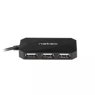 Natec Locust rozbočovač 4x USB 2.0 HUB, černý