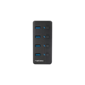Natec Mantis 2 aktivní rozbočovač s funkcí nabíjení 4x USB 3.0 HUB, vypínač, napájecí adaptér