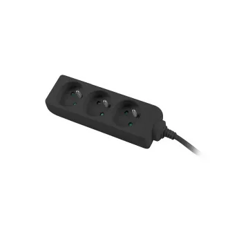 Prodlužovací kabel Lanberg PS0, 3 zásuvky, 3m, černá