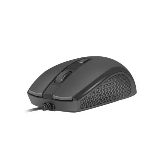 Natec optická myš HOOPOE 2/1600 DPI/Kancelářská/Optická/1 600 DPI/Drátová USB/Černá