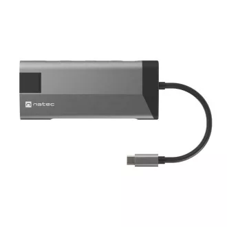 Natec multiport adaptér FOWLER PLUS HUB 8v1, USB 3.0 3X, HDMI 4K, USB-C PD, RJ45, SD, MICRO Natec multiport adaptér FOWLER PLUS HUB 8v1, USB 3.0 3X, HDMI 4K, USB-C PD, RJ45, SD, MICRO