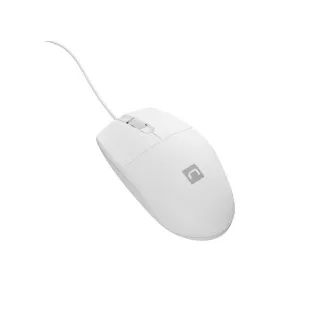 Natec optická myš RUFF 2/1 000 DPI/Kancelářská/Optická/1 000 DPI/Drátová USB/Bílá