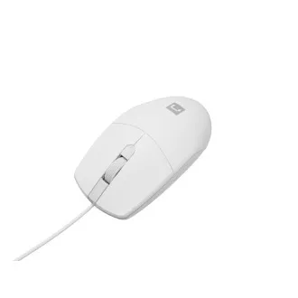 Natec optická myš RUFF 2/1 000 DPI/Kancelářská/Optická/1 000 DPI/Drátová USB/Bílá