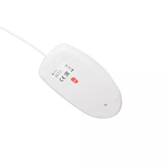 Natec optická myš RUFF 2/1 000 DPI/Kancelářská/Optická/1 000 DPI/Drátová USB/Bílá