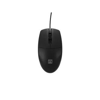 Natec optická myš RUFF Plus 1200 DPI/Kancelářská/Optická/1 200 DPI/Drátová USB/Černá