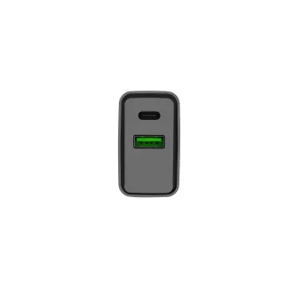 Universální nabíječka Natec RIBERA 20W 1X USB-A + 1X USB-C, černá