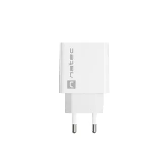 Universální nabíječka Natec RIBERA 18W 1X USB-A, bílá