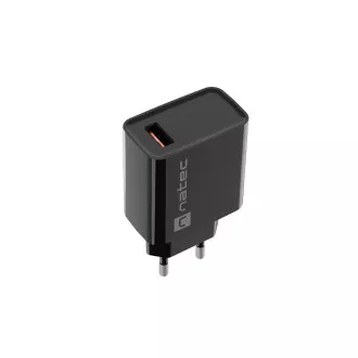 Universální nabíječka Natec RIBERA 18W 1X USB-A, černá