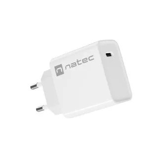 Universální nabíječka Natec RIBERA 20W 1X USB-C, bílá