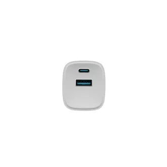 Universální USB nabíječka Natec RIBERA GaN 30W, 1X USB-A, 1X USB-C, Bílá