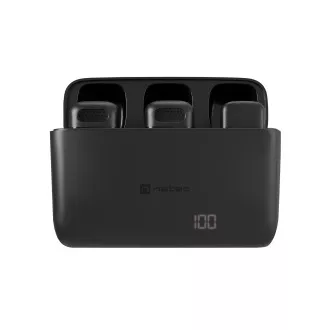 Mobilní bezdrátový mikrofon Natec HOPPER LAVALIER USB-C, 2 KS