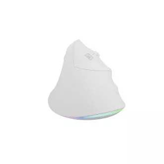 Vertikální myš Natec CRAKE 2 PRO/Vertikální/Optická/Pro praváky/12 400 DPI/Drátové USB-A/Bílá