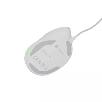 Vertikální myš Natec CRAKE 2 PRO/Vertikální/Optická/Pro praváky/12 400 DPI/Drátové USB-A/Bílá
