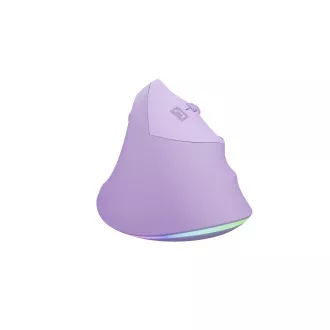 Vertikální myš Natec CRAKE 2 PRO/Vertikální/Optická/Pro praváky/12 400 DPI/Drátové USB-A/Fialová